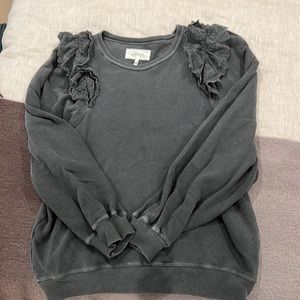 The Great sweatshirt with ruffle detail. Size 2.